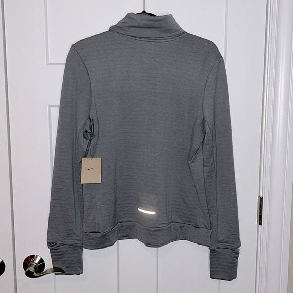 NWT Nike Therma-Fit Swift Element Long Sleeve Running Top - Smoke Grey - Picture 4 of 7